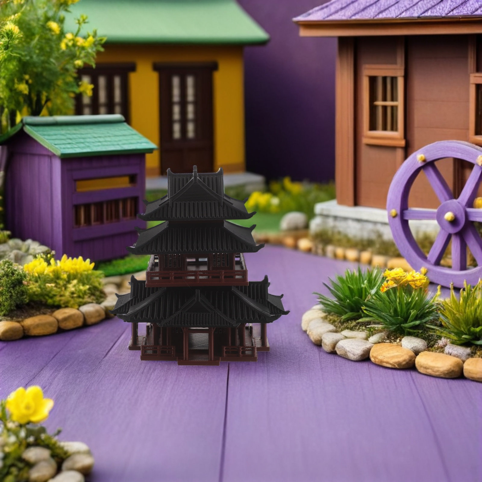 รูปปั้นศาลาสไตล์จีน ของตกแต่งส - Bonsai Garden Landscape Design บทวิจารณ์และราคา